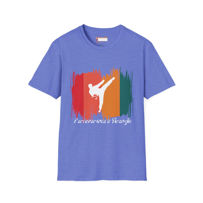 Graphic Karate Taekwondo Fighter Unisex Minimalist Comfort T-shirt