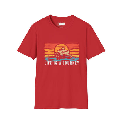 Graphic Retro Vintage Designed Ultimate "Life is A Journey" Comfort Unisex T-shirt