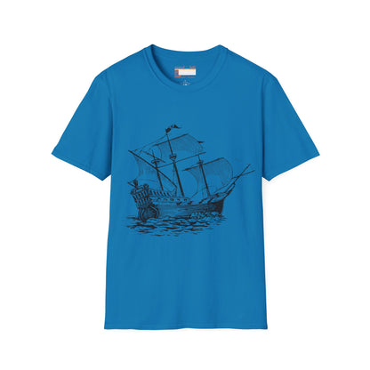 Columbus Day Cargo Ship Graphic Comfort Unisex T-shirt