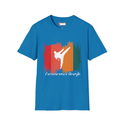 Graphic Karate Taekwondo Fighter Unisex Minimalist Comfort T-shirt