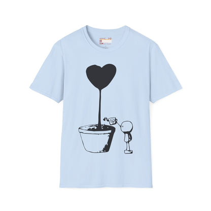 Love Grows Valentines day Lovers Cute Graphic Comfort Unisex T-shirt