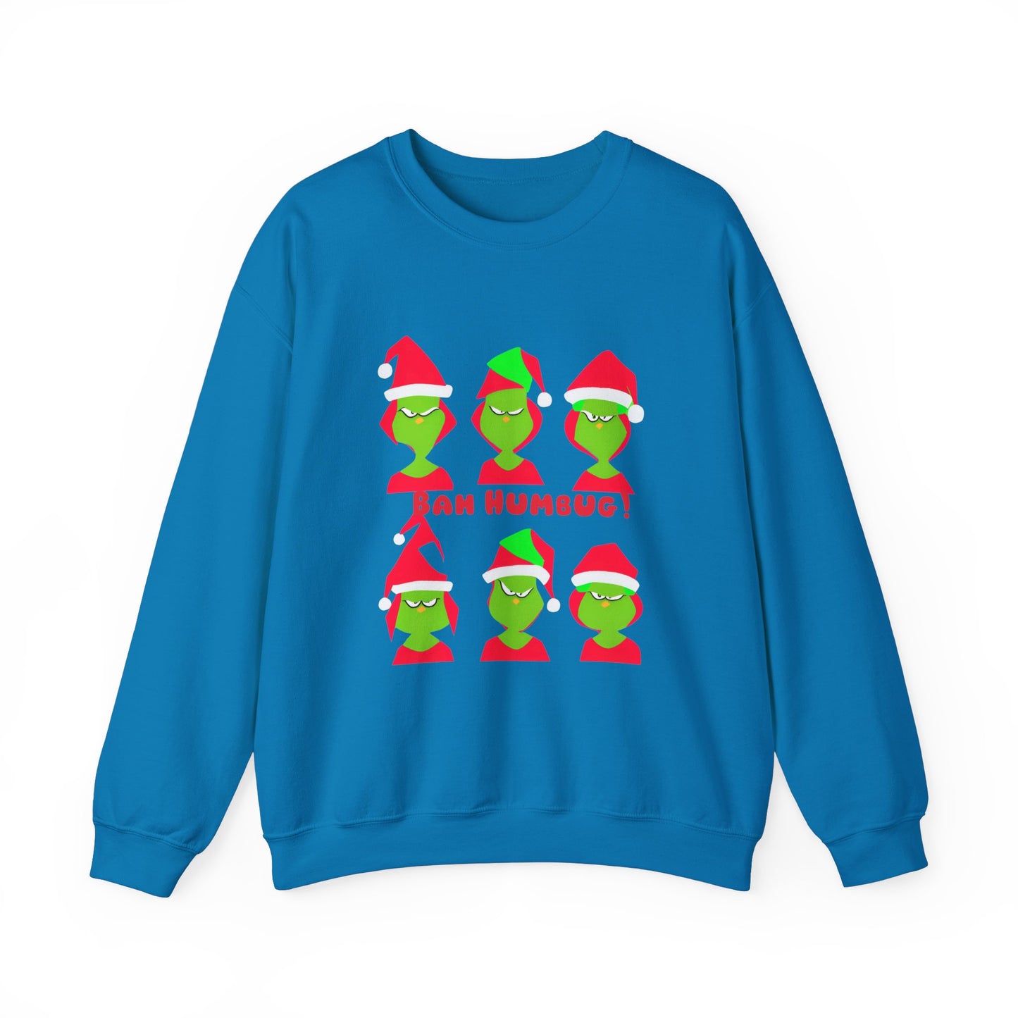 Graphic Designed Holiday Christmas Grinch Mode Crewneck Sweatshirt