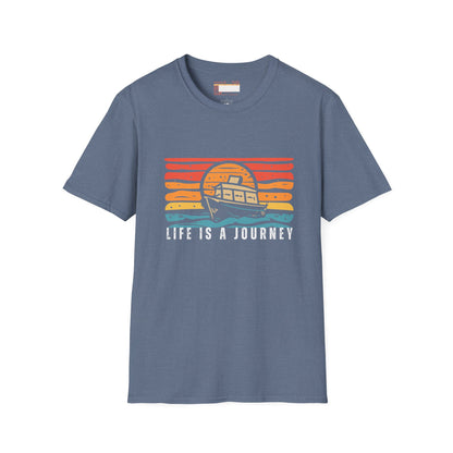 Graphic Retro Vintage Designed Ultimate "Life is A Journey" Comfort Unisex T-shirt