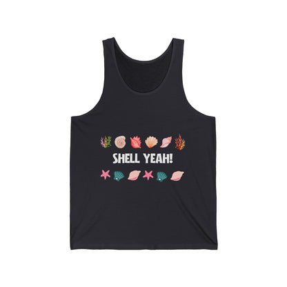 "Shell Yeah" Beach Lovers Ultimate Comfort Styled Unisex Summer Tank Top