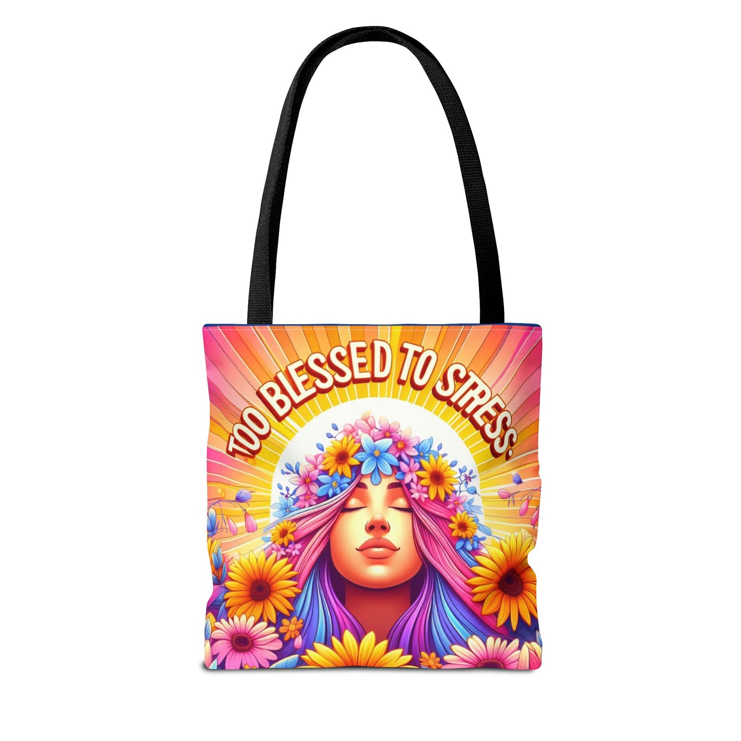 Graphic Too Blessed To Stress Style Tote Bag