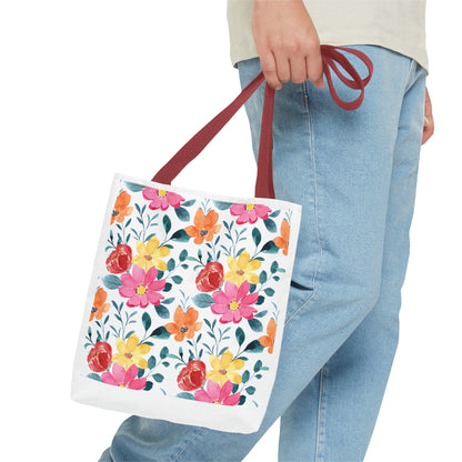 Summer Graphic Wild Flower Tote Bag