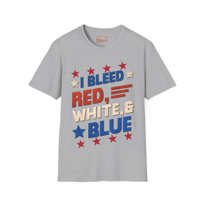 July 4th Independence Day Red, Blue And White Ultimate Comfort Unisex T-shirt