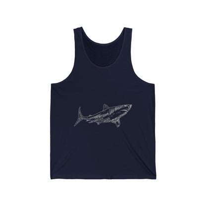 Beach Ultimate Comfort Styled Shark Unisex Summer Tank Top