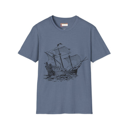 Columbus Day Cargo Ship Graphic Comfort Unisex T-shirt