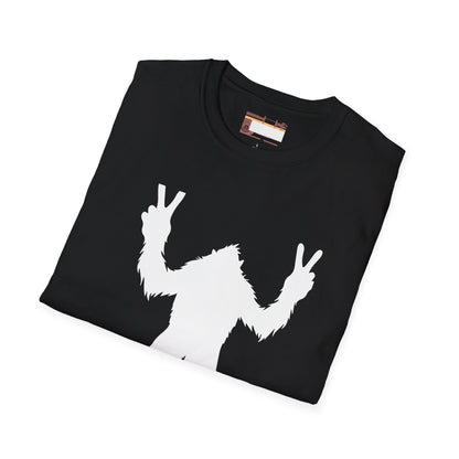 Graphic Designed Minimalist Big Foot Peace Sign Unisex Comfort Styled T-shirts