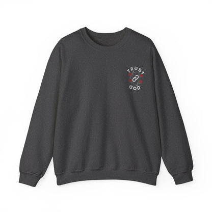 Graphic Trust God Designed Minimalist Unisex Crewneck Sweatshirt