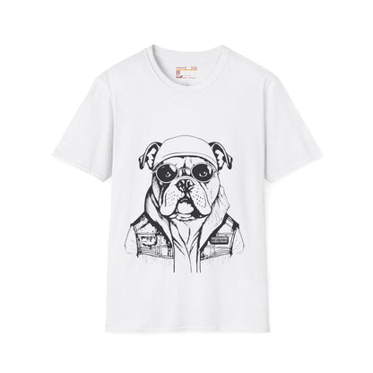 Bull Dog Looking Dressed Designed Graphic Comfort Unisex T-shirt