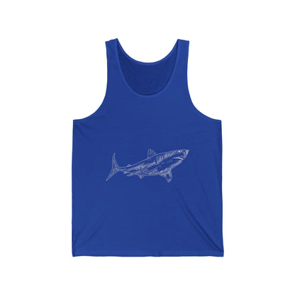 Beach Ultimate Comfort Styled Shark Unisex Summer Tank Top