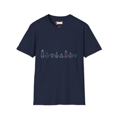 Graphic Designed Comfort Minimalist Precious Stones T-shirt