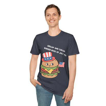 Grilling and Chilling, Burger Boss of July 4th Ultimate Comfort Unisex T-shirt