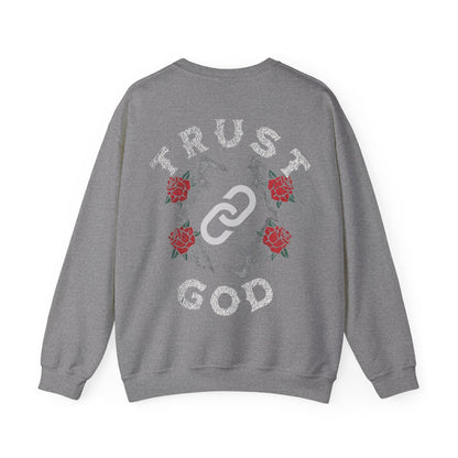 Graphic Trust God Designed Minimalist Unisex Crewneck Sweatshirt