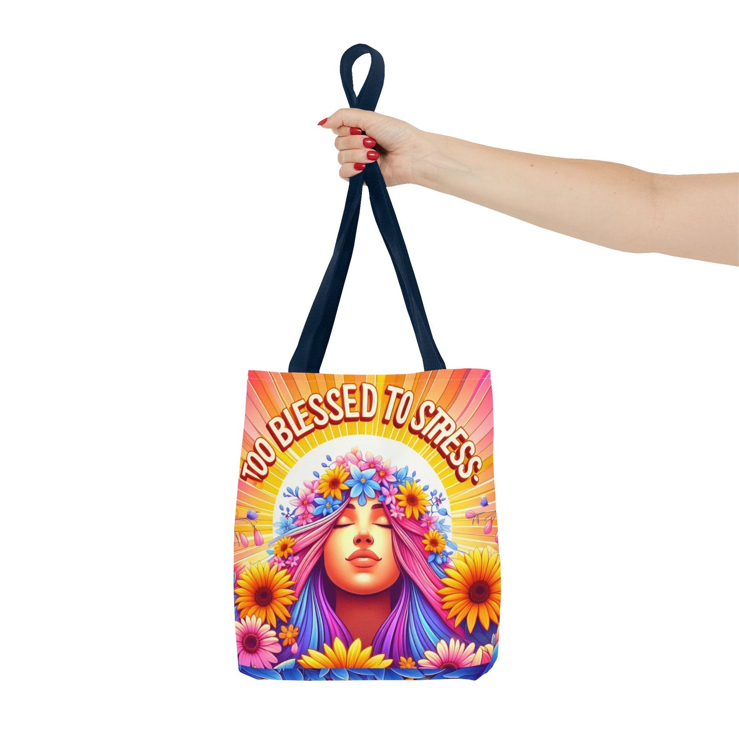 Graphic Too Blessed To Stress Style Tote Bag
