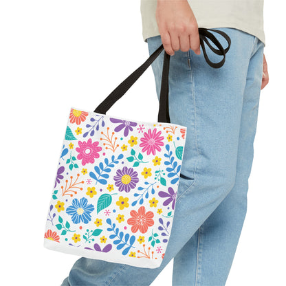 Summer Graphic Wild Flower Tote Bag