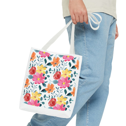 Summer Graphic Wild Flower Tote Bag