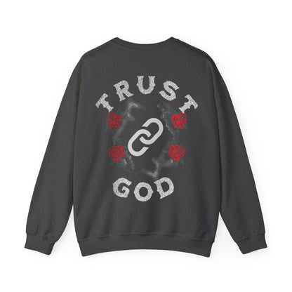 Graphic Trust God Designed Minimalist Unisex Crewneck Sweatshirt