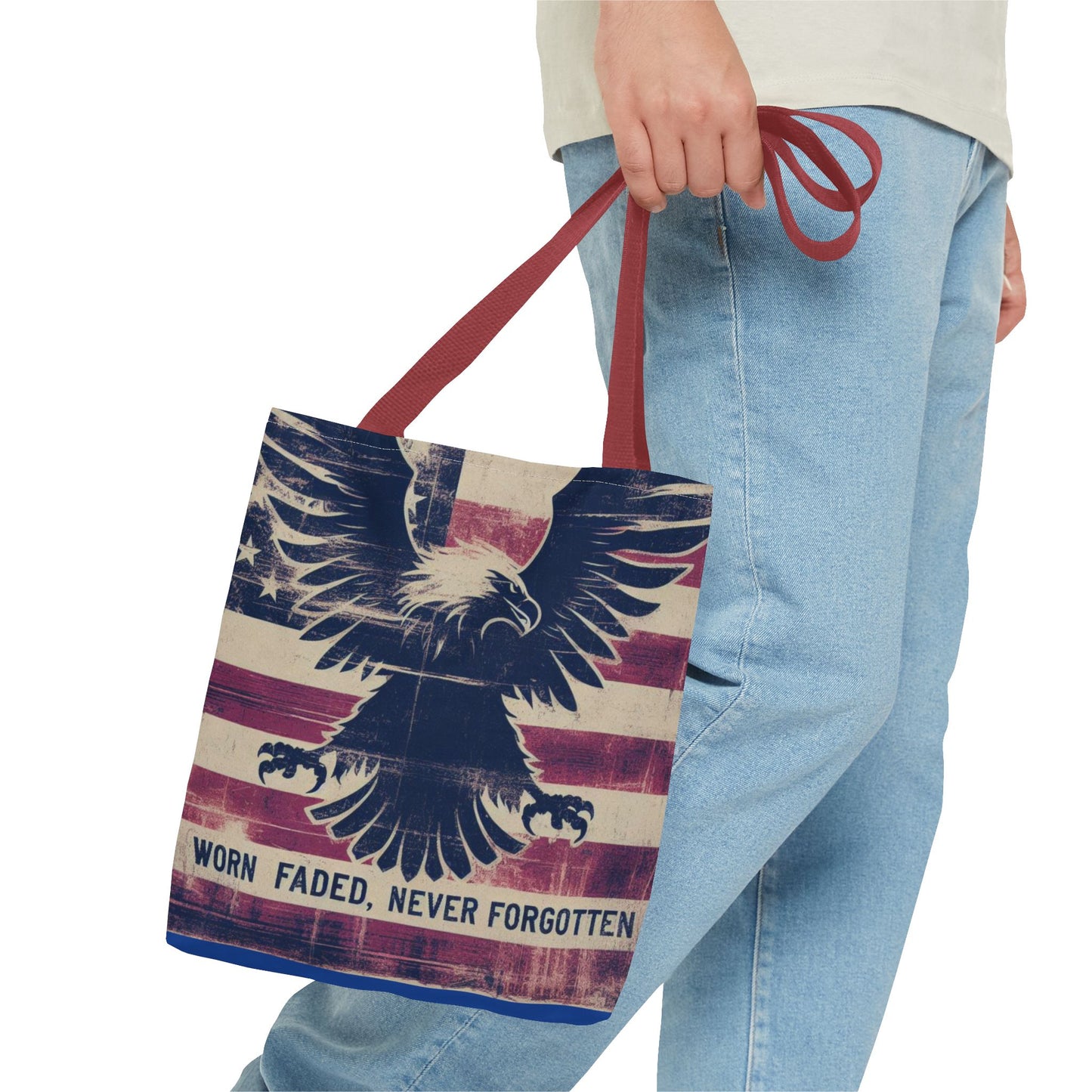 Patriotic American Flag Style Tote Bag