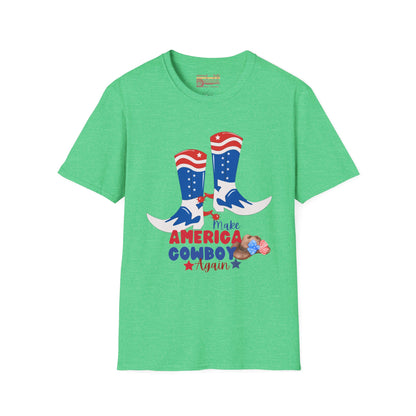 Make America Cowboy Again Graphic Independence Day July 4th Ultimate Comfort Unisex T-shirt