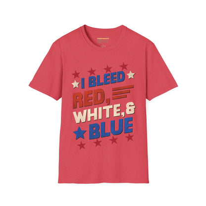 July 4th Independence Day Red, Blue And White Ultimate Comfort Unisex T-shirt