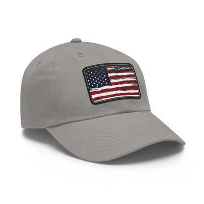 July 4th Dad Hat with Leather Patch Design
