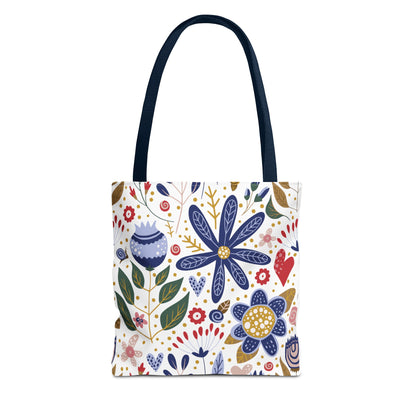 Summer Graphic Wild Flower Tote Bag