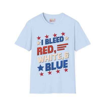 July 4th Independence Day Red, Blue And White Ultimate Comfort Unisex T-shirt