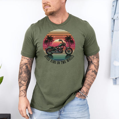 Speed King On Two Wheels Ultimate Comfort Styled Graphic T-shirt