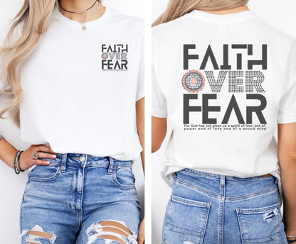 Christian Gospel Unisex Bible Faith Over Fear Verse Shirt