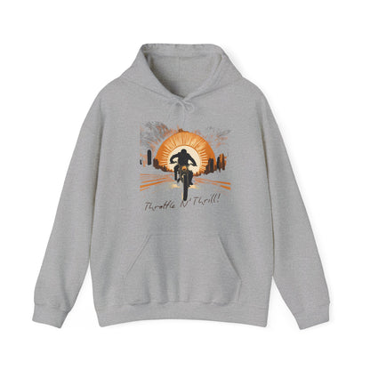 Graphic Unisex Heavy Blend Throttle and Thrill Bikers Graphic Hoodie