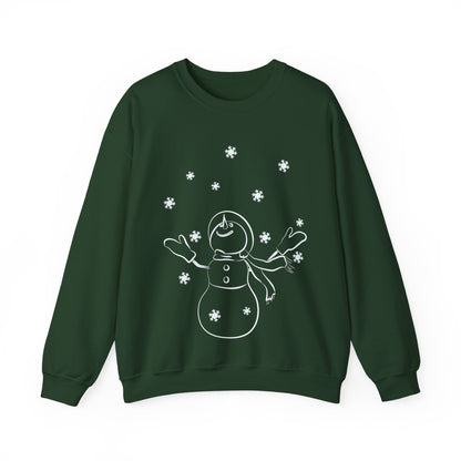 Graphic Designed Holiday Love Christmas Snowman Holiday Theme Unisex Crewneck Sweatshirt