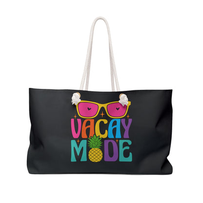 Summer Graphic Vacay Mode, Family Vacation Weekender Bag