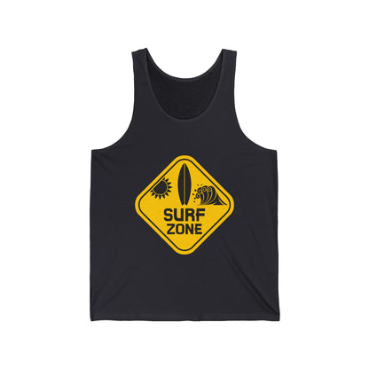 Beach Lovers Ultimate Comfort Styled Funny Unisex Surf Zone Summer Tank Top