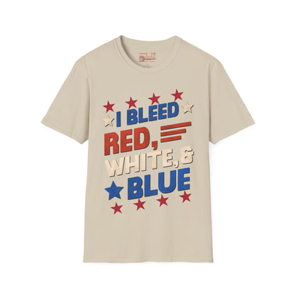 July 4th Independence Day Red, Blue And White Ultimate Comfort Unisex T-shirt