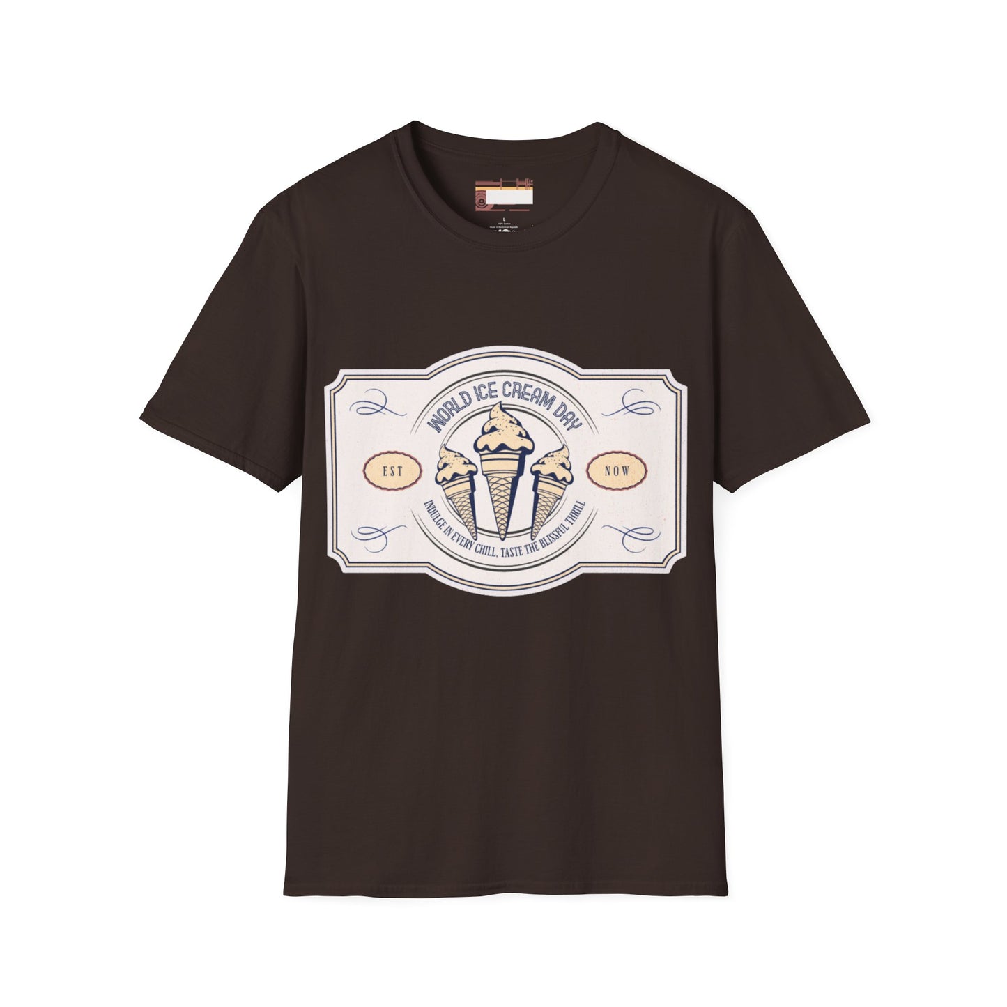 Graphic Ice Cream Day Designed Unisex Comfort Styled T-shirts