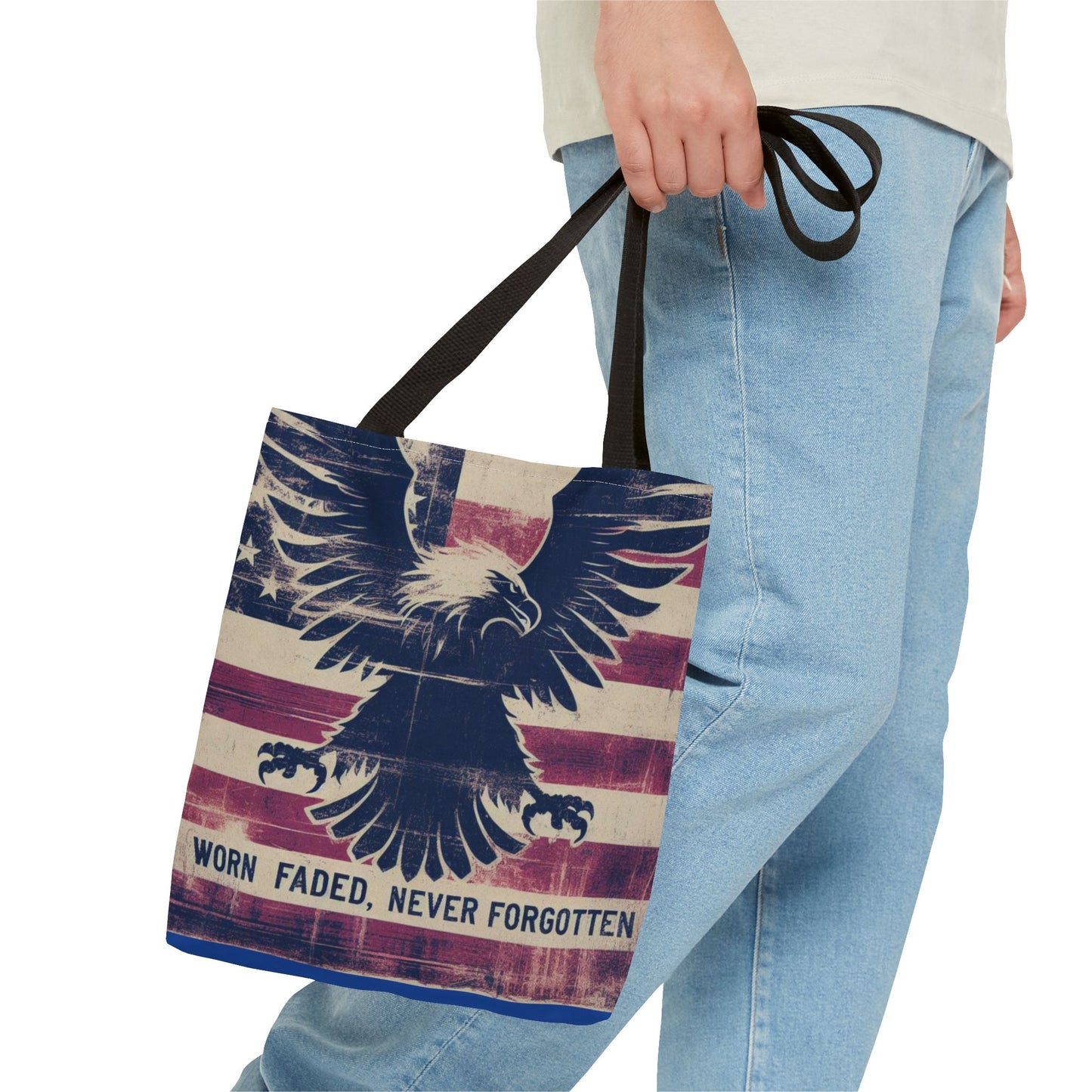 Patriotic American Flag Style Tote Bag