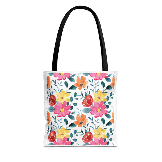 Summer Graphic Wild Flower Tote Bag