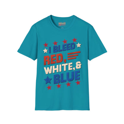 July 4th Independence Day Red, Blue And White Ultimate Comfort Unisex T-shirt