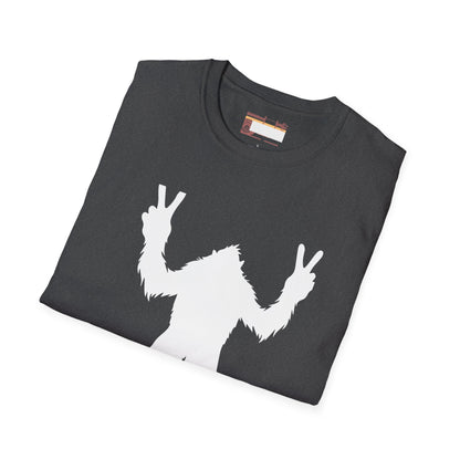 Graphic Designed Minimalist Big Foot Peace Sign Unisex Comfort Styled T-shirts