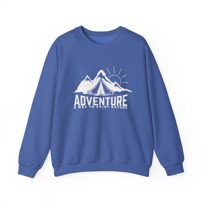 Graphic Designed Minimalist Unisex Adventure Crewneck Sweatshirt
