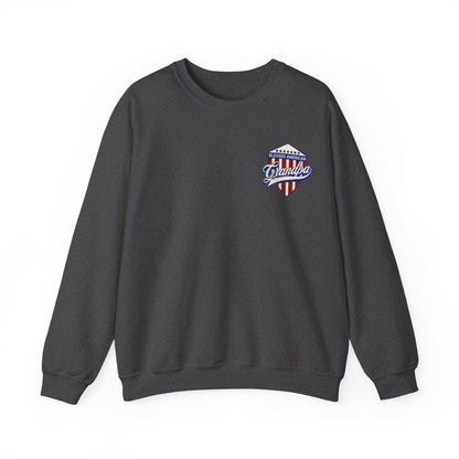 Graphic Blessed American Grandpa  Unisex Crewneck Sweatshirt