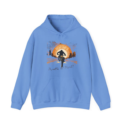 Graphic Unisex Heavy Blend Throttle and Thrill Bikers Graphic Hoodie
