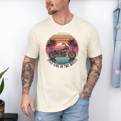 Speed King On Two Wheels Ultimate Comfort Styled Graphic T-shirt