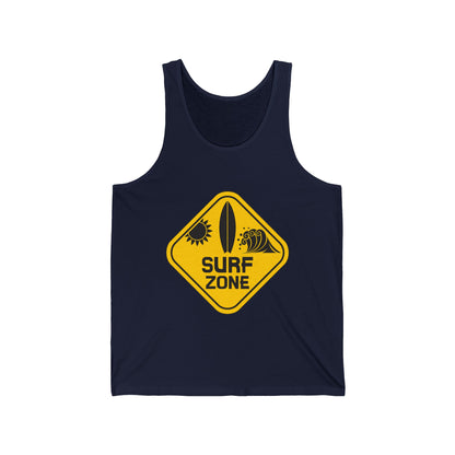Beach Lovers Ultimate Comfort Styled Funny Unisex Surf Zone Summer Tank Top