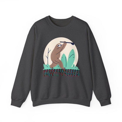 Graphic Designed Minimalist Unisex Procrastinator Crewneck Sweatshirt