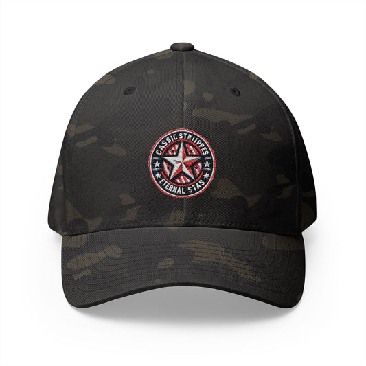 US Flag Day Camo Embroidered Patriotic Cap