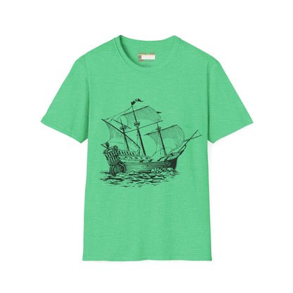 Columbus Day Cargo Ship Graphic Comfort Unisex T-shirt